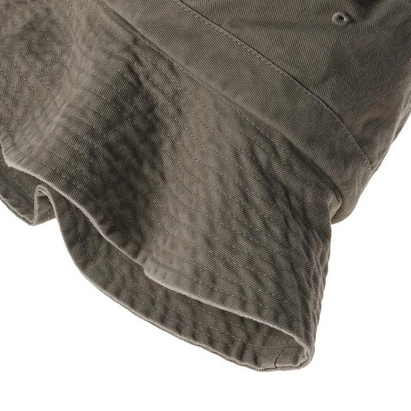 black washed cotton bucket hat
